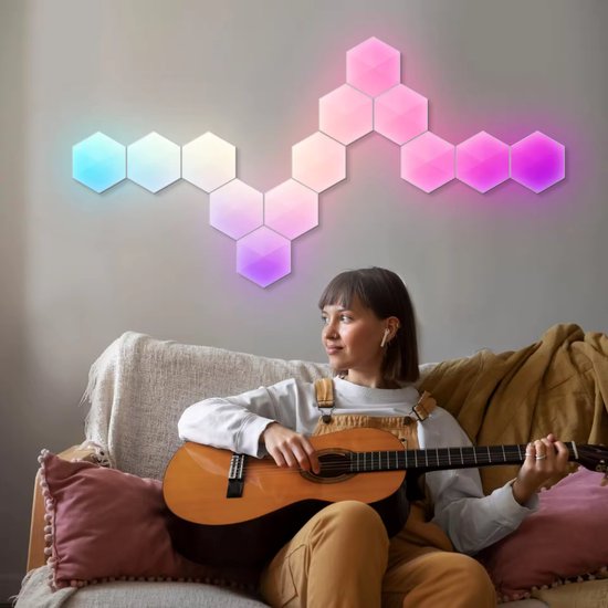 Hexagon LED Lights App - Indoor Wall Lamp