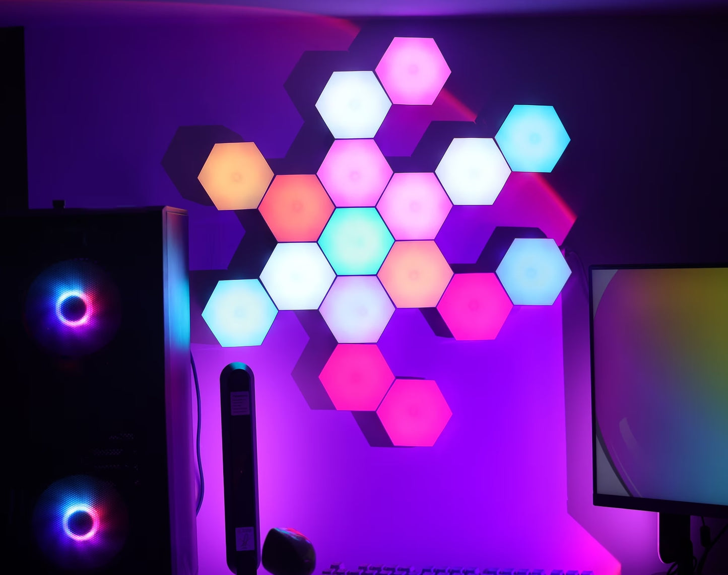 Hexagon LED Lights App - Indoor Wall Lamp