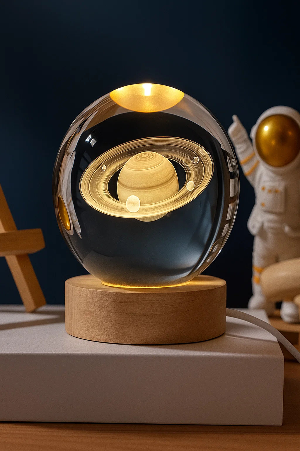 3D Galaxy Crystal Lamp