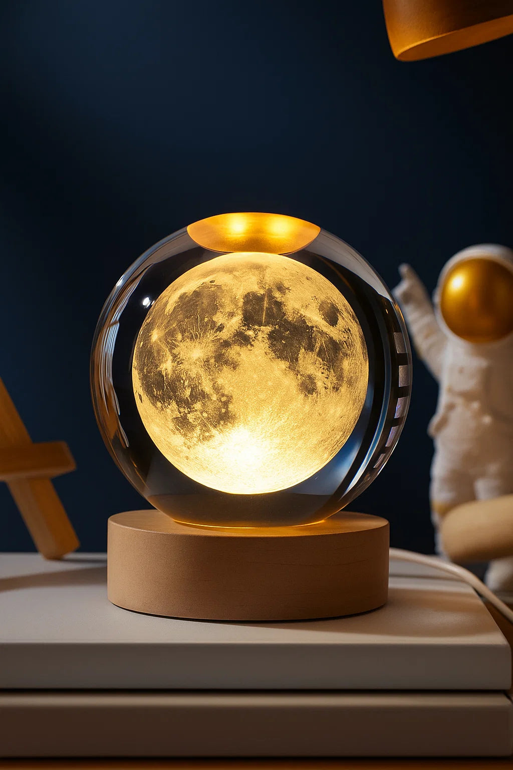 3D Galaxy Crystal Lamp
