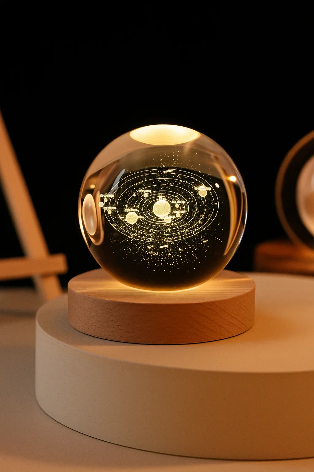 3D Galaxy Crystal Lamp