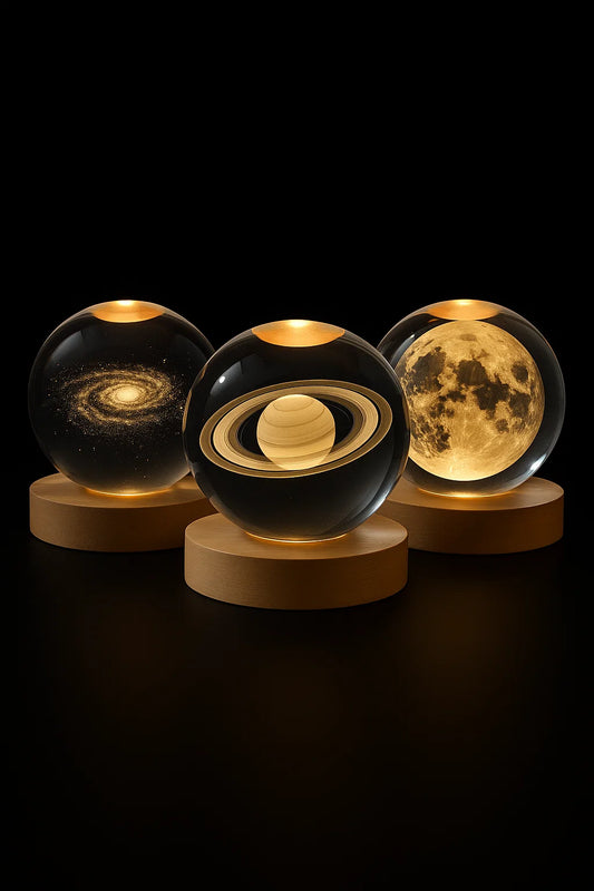 3D Galaxy Crystal Lamp